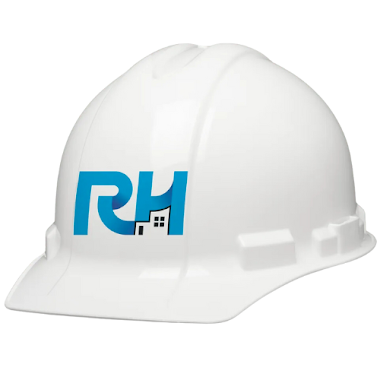 Flat roofing helmet icon